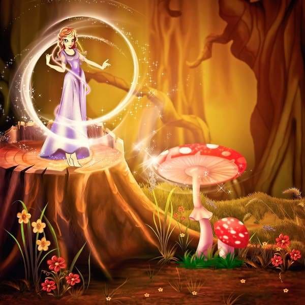 Tree Diamond Painting Kit - Fairytale Forest-Square 20x20cm- - Paint With Diamonds