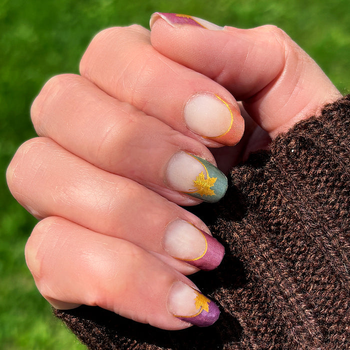 Fall French Exclusive Design Nail Wraps (HOLO FOIL/PEARL)