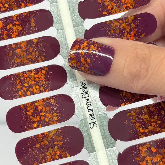Fall Magic Exclusive Design Nail Wraps (HOLO GLITTER)