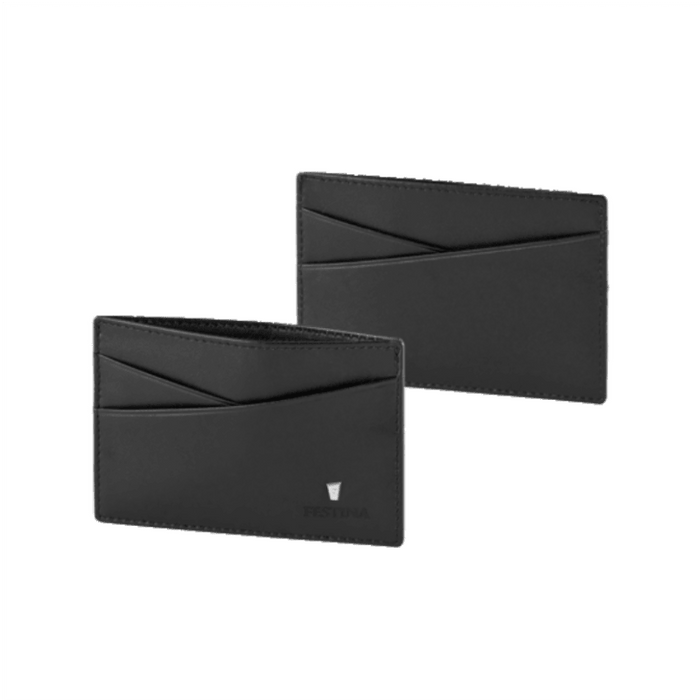 Festina Black Leather Classical Card Holder - Theodore Designs