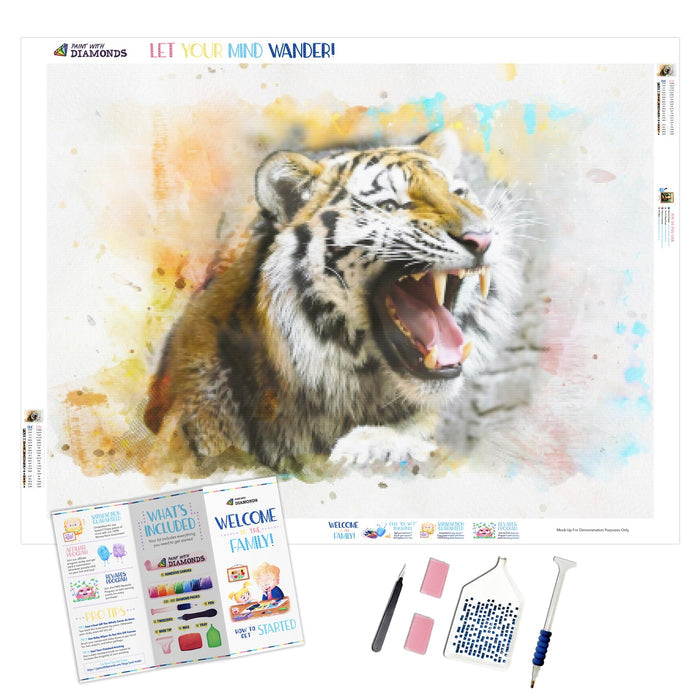 Fierce Tiger Watercolor