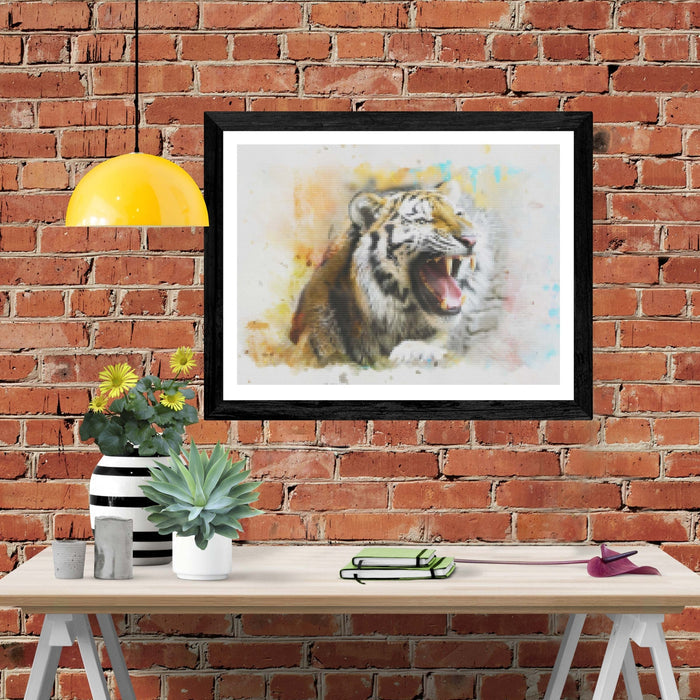 Fierce Tiger Watercolor