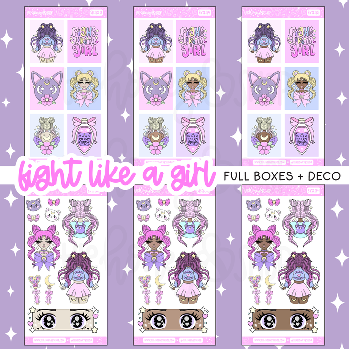 Fight Like A Girl 2.0 | 8 Page Weekly Kit | Choose your Skin Tone!