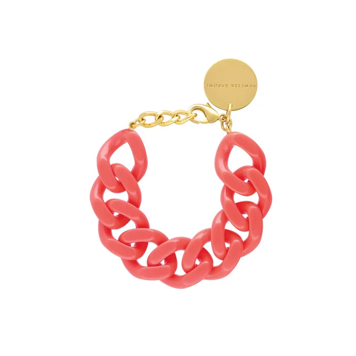 FLAT CHAIN BRACELET in Flamingo by Vanessa Baroni