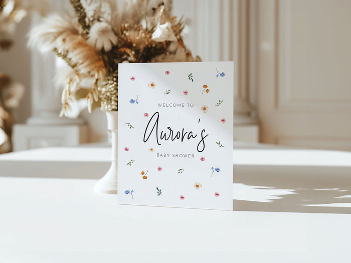 Flowers Shower Sign