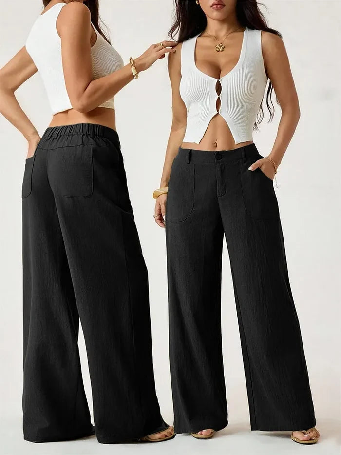 FRANCESCA - Women’s Wide-Leg Linen Pants