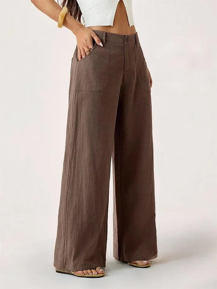 FRANCESCA - Women’s Wide-Leg Linen Pants