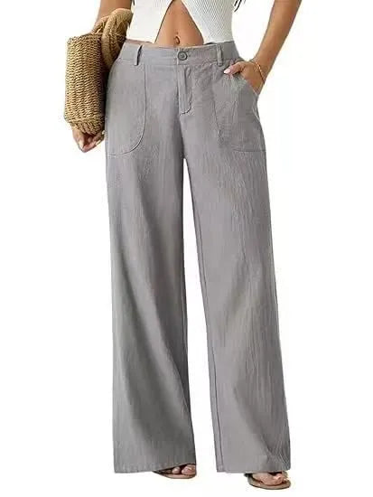 FRANCESCA - Women’s Wide-Leg Linen Pants