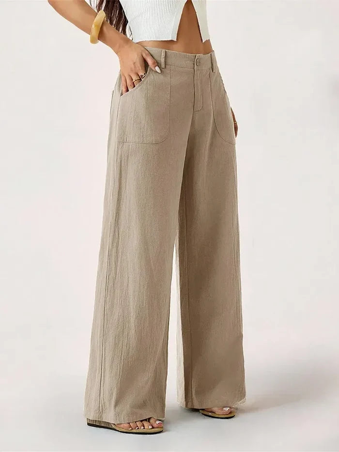 FRANCESCA - Women’s Wide-Leg Linen Pants