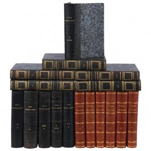 French Antique Leather Bound Books
