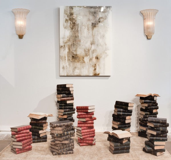 French Antique Leather Bound Books