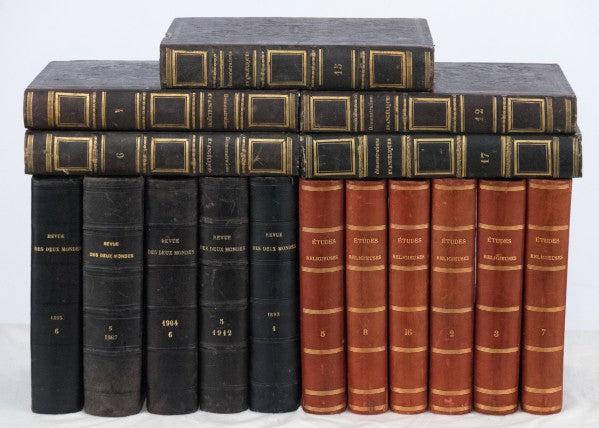 French Antique Leather Bound Books