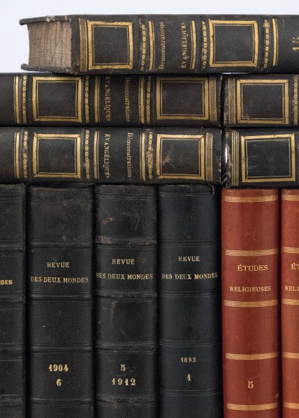 French Antique Leather Bound Books