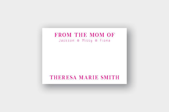 From The Mom Of Note Card