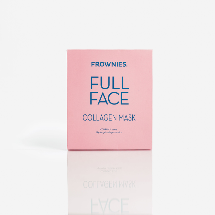 Frownies Full Face Collagen Mask packaging on a white background