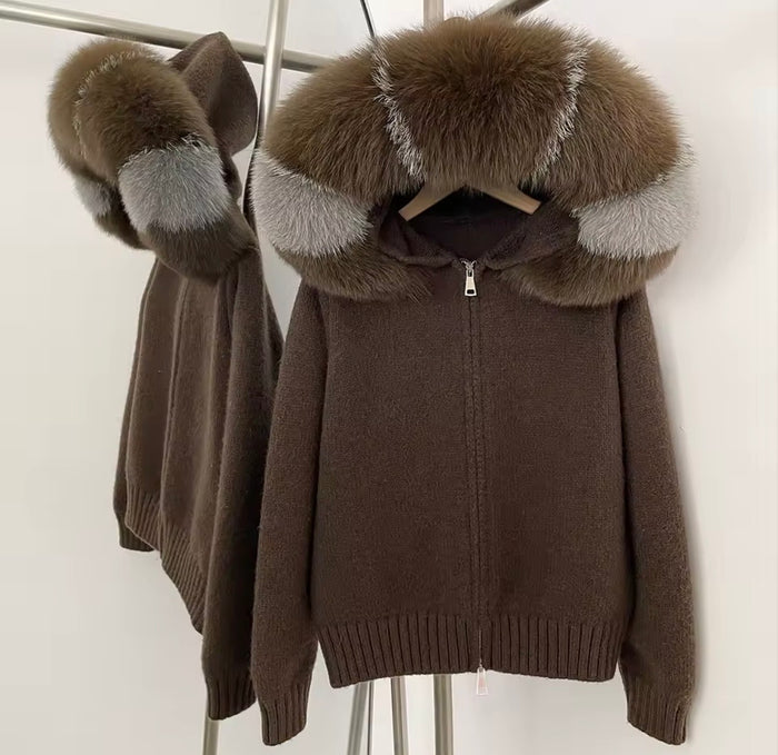 Fur cardigan