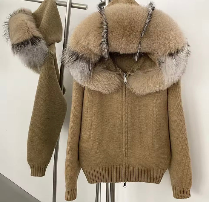 Fur cardigan