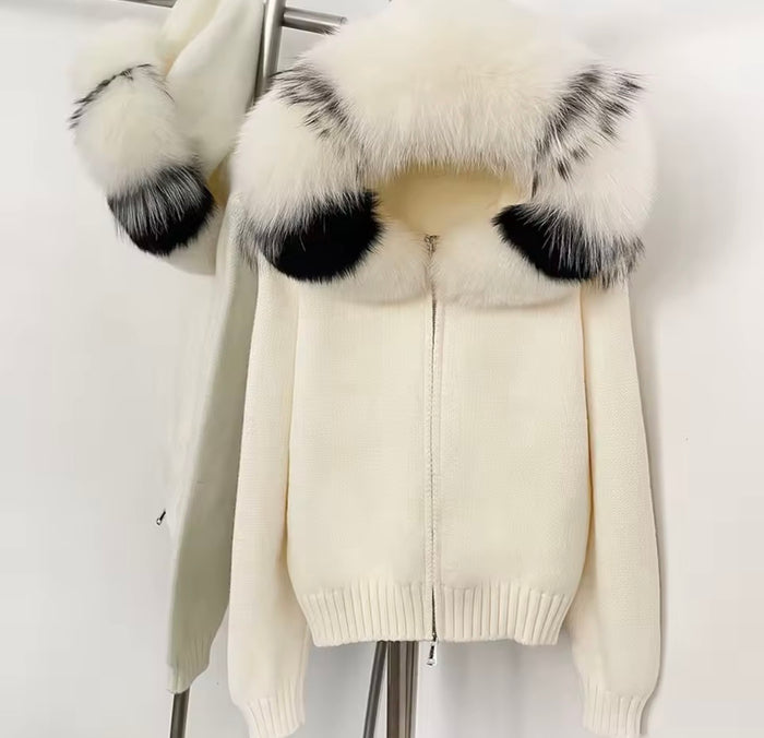 Fur cardigan