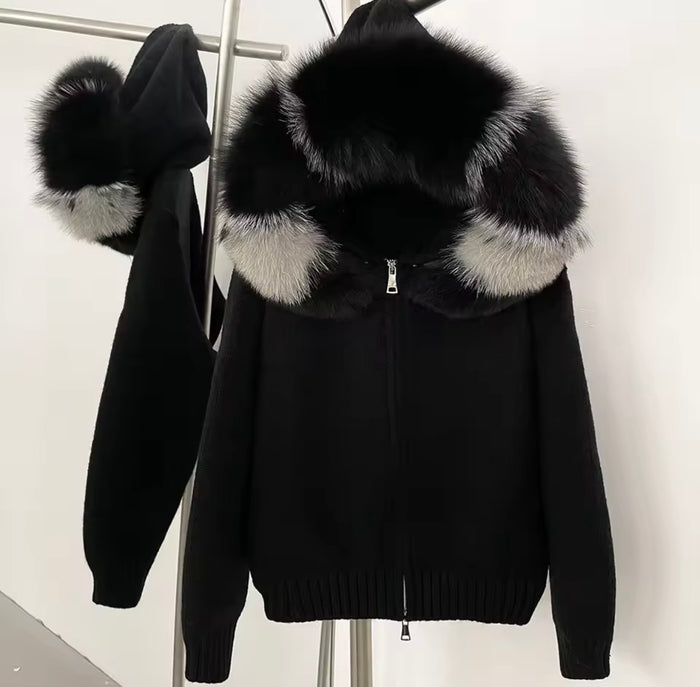 Fur cardigan