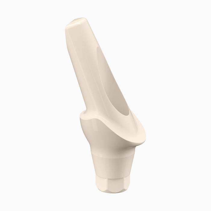 GENESIS ACTIVE™ Conical Temporary Abutment, PEEK, 20° Angled, Esthetic, Concave, Ø4.5, H1.0mm, Engaging