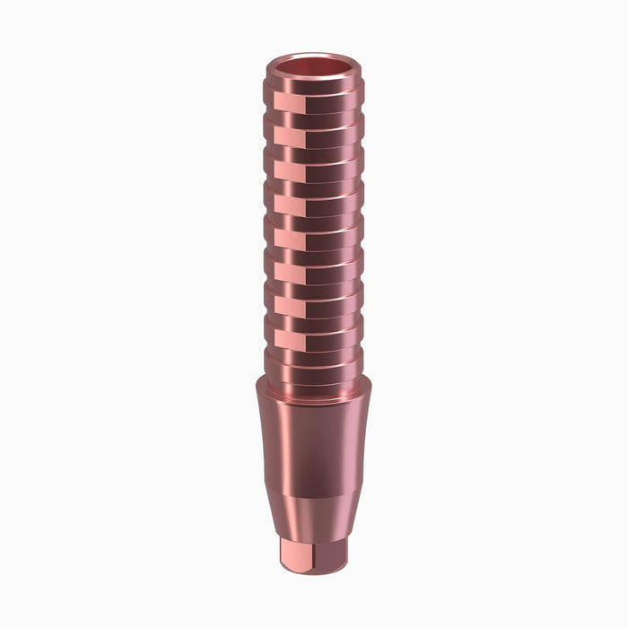 GENESIS ACTIVE™ Conical TiPink Temporary Abutment, Concave, Ø3.5, H3.0mm, Engaging