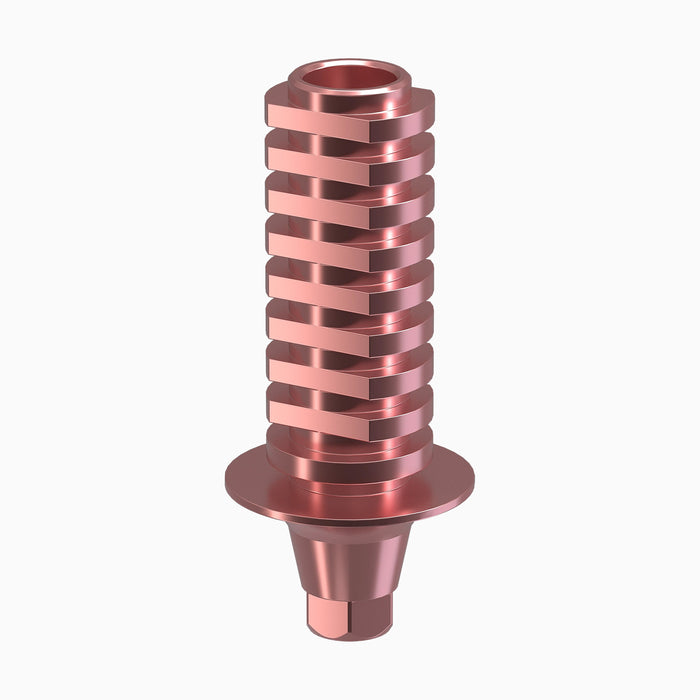 GENESIS ACTIVE™ Conical TiPink Temporary Abutment, Concave, Ø6.0, H1.0mm, Engaging