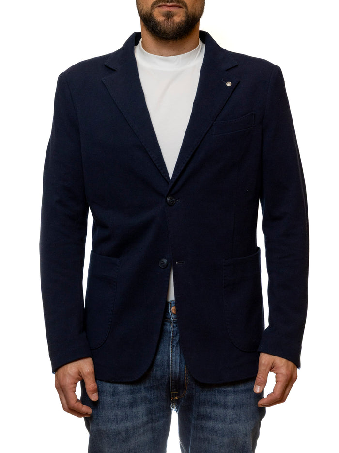 QB24 giacca cotone blu 0126014 COTONE-BLU
