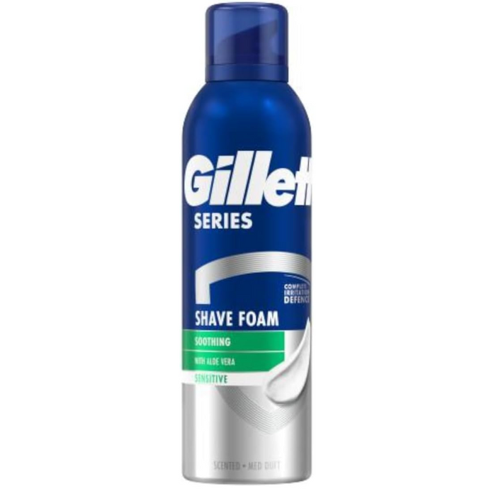 Gillette Series 3x Action Sensitive Shave Foam, 250 ml (T)