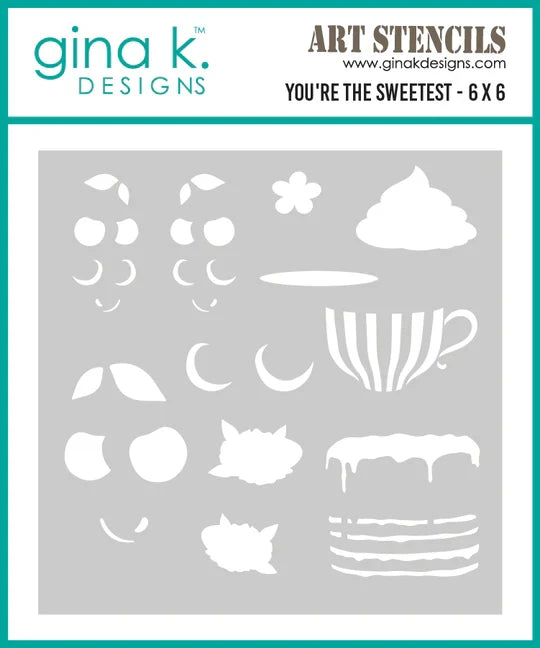 Gina K. Designs - BUNDLE - Stamp, Die & Stencil Set - You're the Sweetest. Set by Lisa Hetrick. Available at Embellish Away in Bowmanville Ontario Canada.