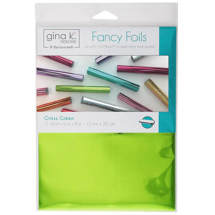 Gina K Designs - Fancy Foil 6"X8" - 12/Pkg - Grass Green. Add sparkle and shine with Fancy Foils. Available at Embellish Away located in Bowmanville Ontario.