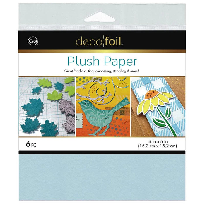 Gina K. Designs - Therm-O Web - Deco Foil Plush Papers - 6 x 6 - Blue Sky (6 Sheets). Available at Embellish Away located in Bowmanville Ontario Canada.