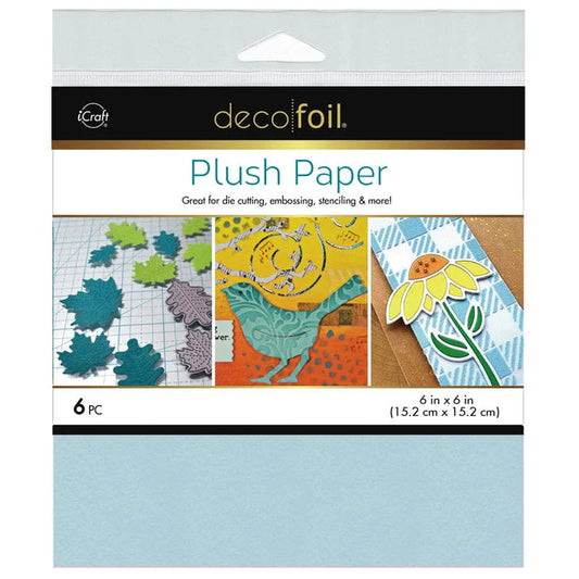 Gina K. Designs - Therm-O Web - Deco Foil Plush Papers - 6 x 6 - Blue Sky (6 Sheets). Available at Embellish Away located in Bowmanville Ontario Canada.