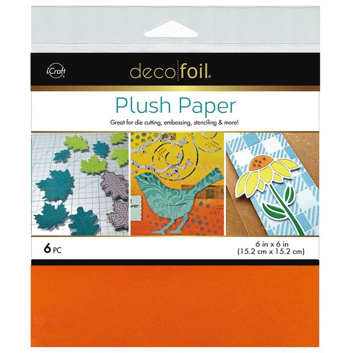 Gina K. Designs - Therm-O Web - Deco Foil Plush Papers - 6 x 6 - Orange Glow (6 Sheets). Available at Embellish Away located in Bowmanville Ontario Canada.