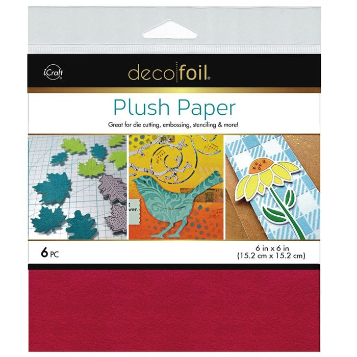 Gina K. Designs - Therm-O Web - Deco Foil Plush Papers - 6 x 6 - Ruby Red (6 Sheets). Available at Embellish Away located in Bowmanville Ontario Canada.