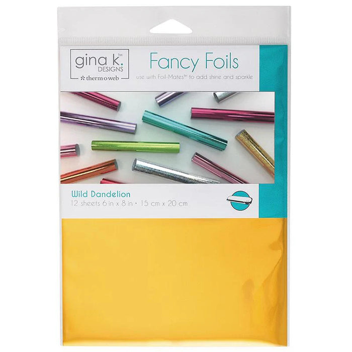 Gina K Designs - Fancy Foil 6"X8" - 12/Pkg - Wild Dandelion. Add sparkle and shine with Fancy Foils. Available at Embellish Away located in Bowmanville Ontario.