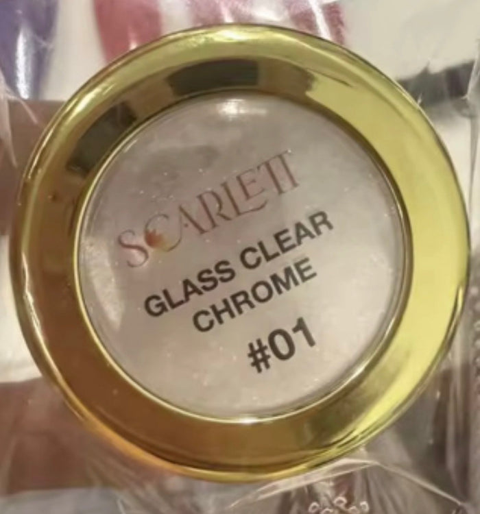 Glass Clear Chrome Powder  SCARLETT for Nail Art - Scarlett Brand 1.5gr