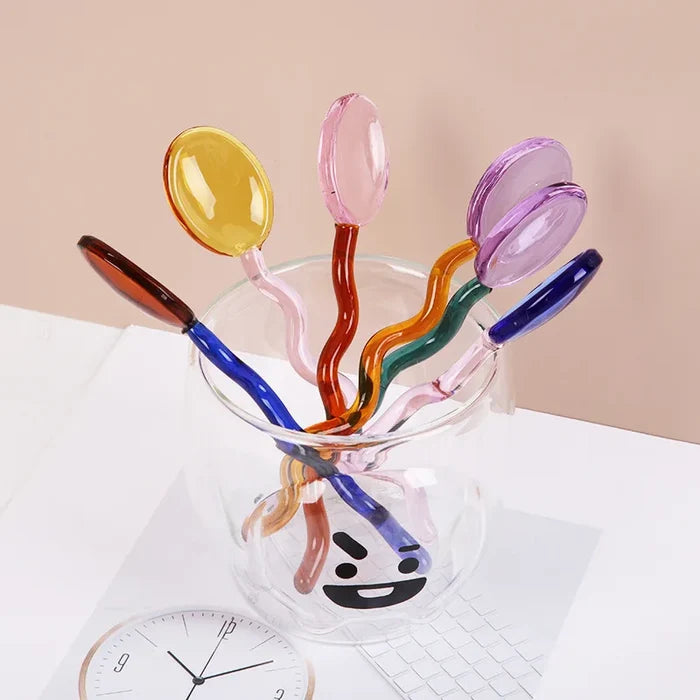 Glass Wavy Spoon
