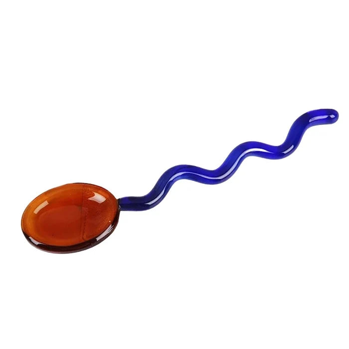 Glass Wavy Spoon