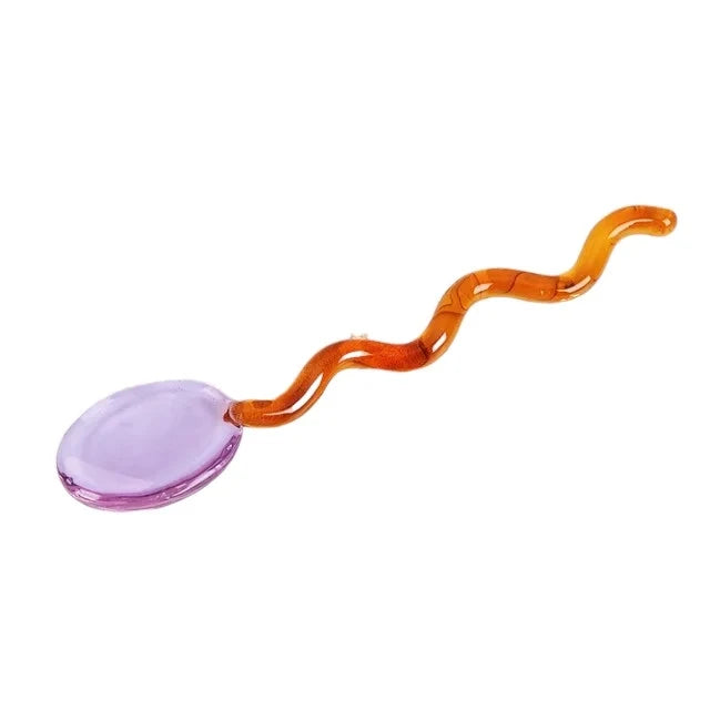 Glass Wavy Spoon