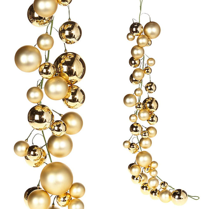 Gold Ball Garland, 4'