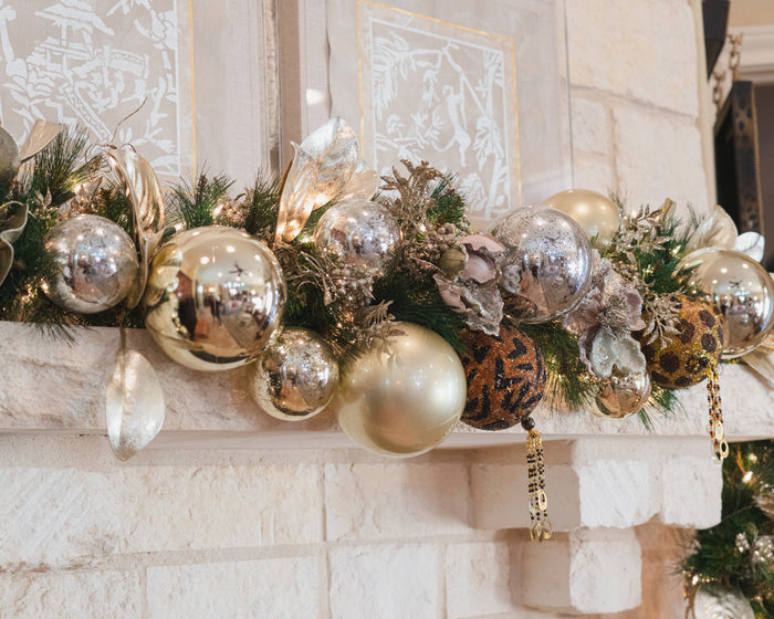 Gold Candy Apple Ball Ornament, 4"