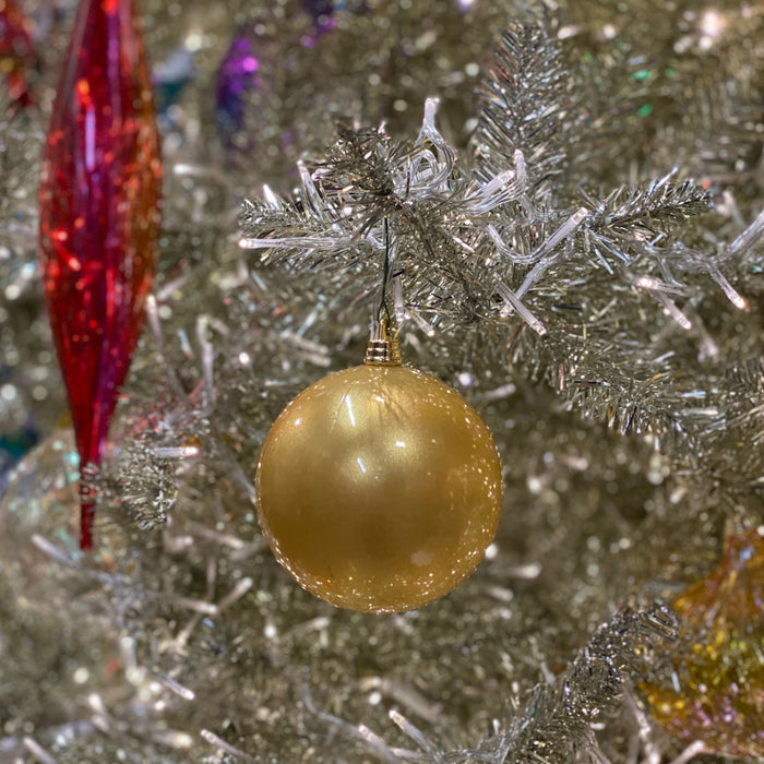 Gold Candy Apple Ball Ornament, 4"