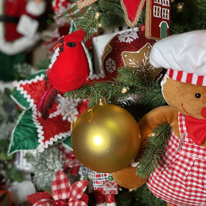 Gold Matte Ball Ornament, 4"