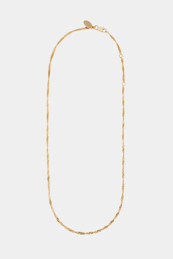 Gold Thin Singapore Necklace