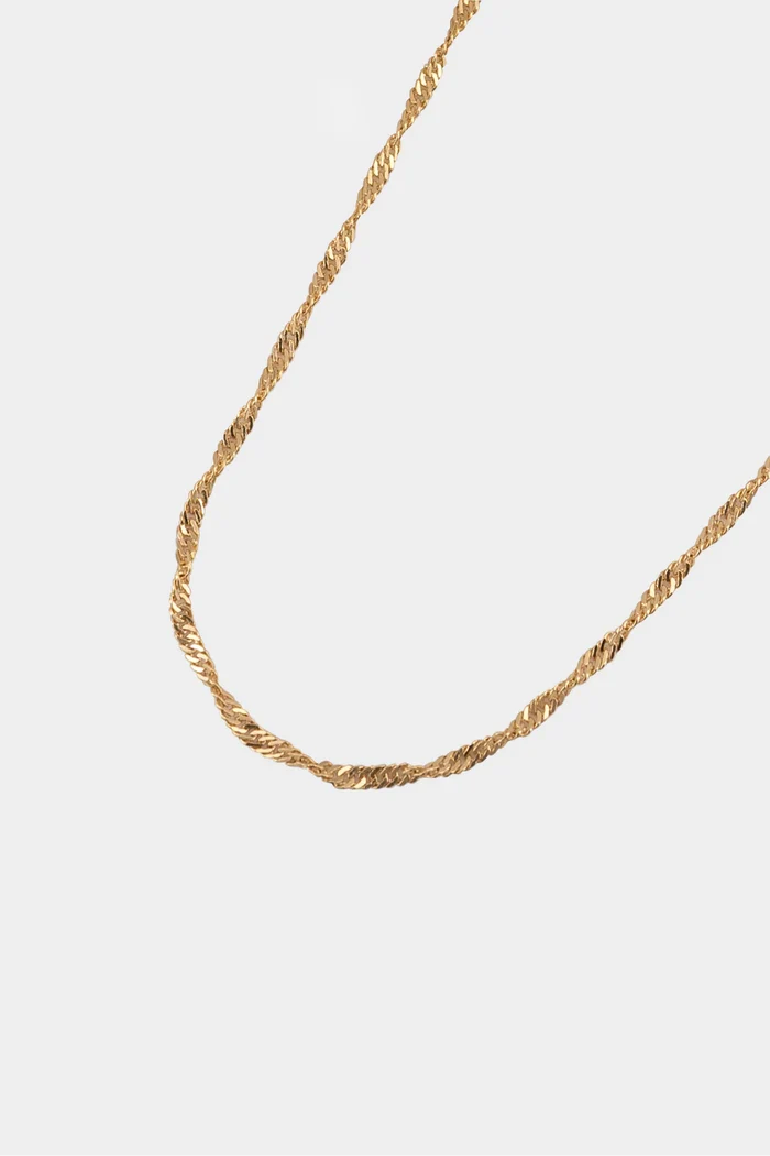 Gold Thin Singapore Necklace