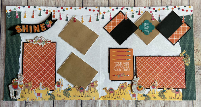 Good Vibe Tribe 12"x12" Double-Page Scrapbook Layout