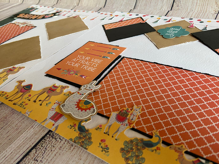 Good Vibe Tribe 12"x12" Double-Page Scrapbook Layout