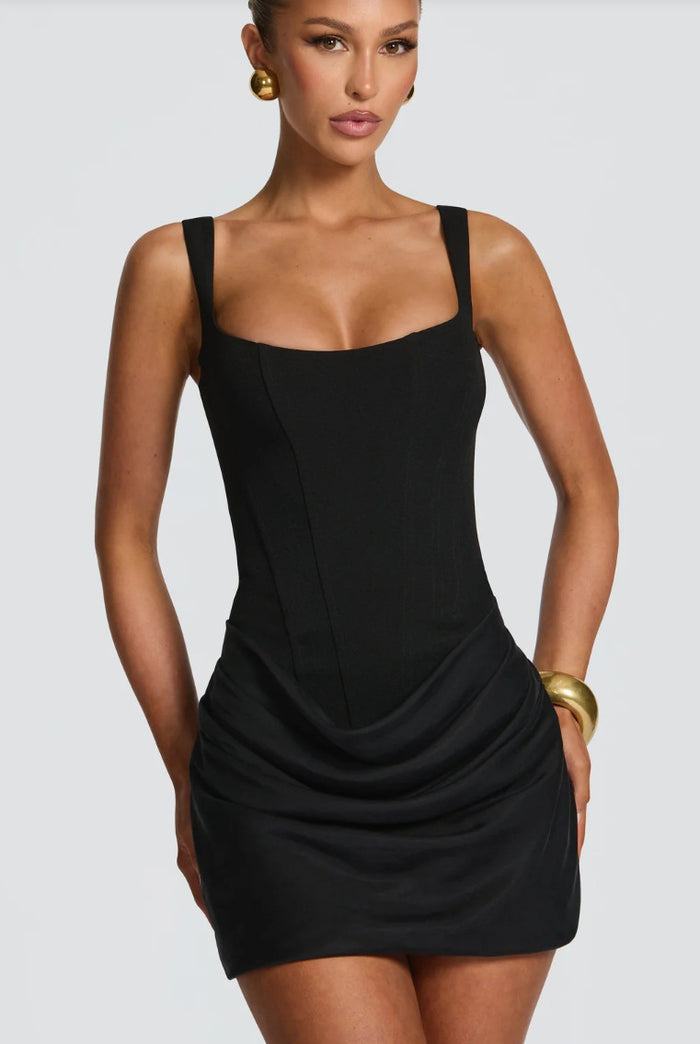Graceful Tube Top Shoulder Strap Short Strap Hot Girl Dress