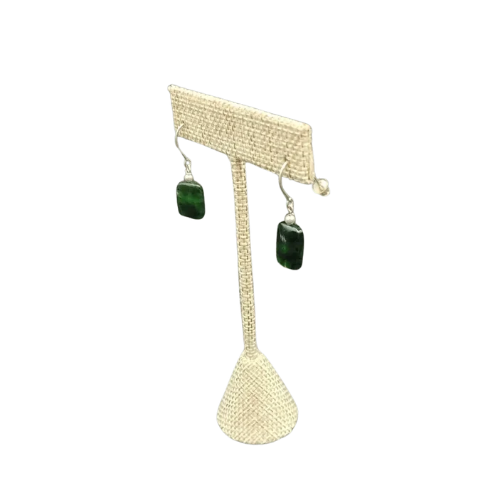 This is the side view of these Jade earrings