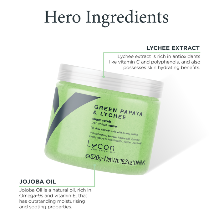 Green Papaya & Lychee Sugar Scrub